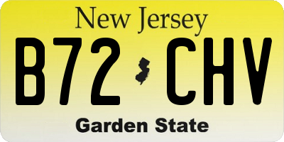 NJ license plate B72CHV