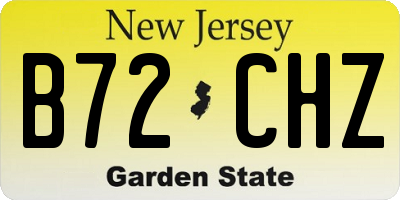 NJ license plate B72CHZ