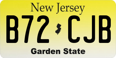 NJ license plate B72CJB