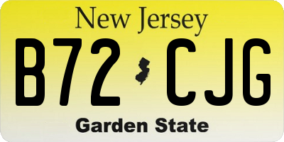 NJ license plate B72CJG