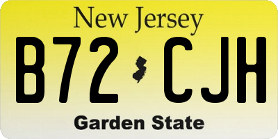 NJ license plate B72CJH