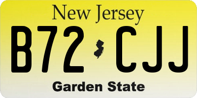 NJ license plate B72CJJ