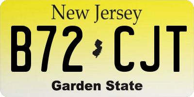 NJ license plate B72CJT