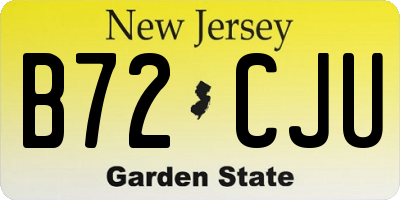 NJ license plate B72CJU