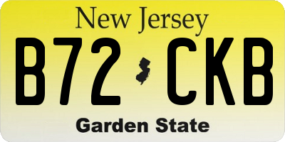 NJ license plate B72CKB