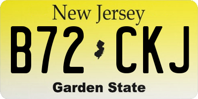 NJ license plate B72CKJ
