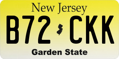 NJ license plate B72CKK