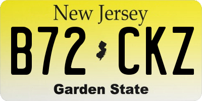 NJ license plate B72CKZ