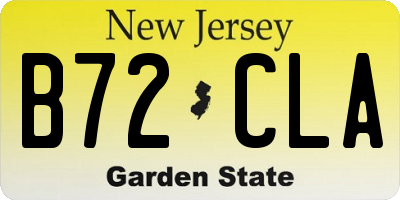 NJ license plate B72CLA
