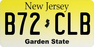 NJ license plate B72CLB