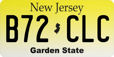 NJ license plate B72CLC