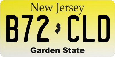 NJ license plate B72CLD