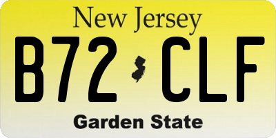 NJ license plate B72CLF