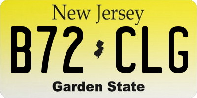 NJ license plate B72CLG