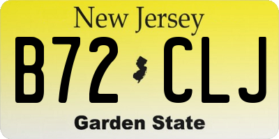 NJ license plate B72CLJ