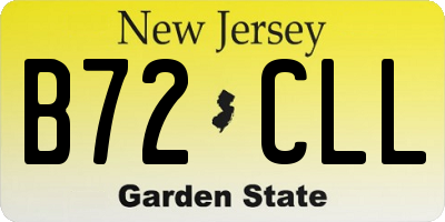 NJ license plate B72CLL