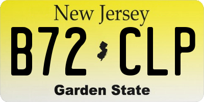 NJ license plate B72CLP