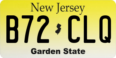 NJ license plate B72CLQ