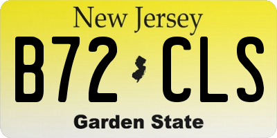 NJ license plate B72CLS