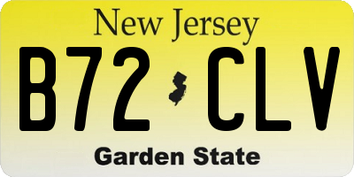 NJ license plate B72CLV
