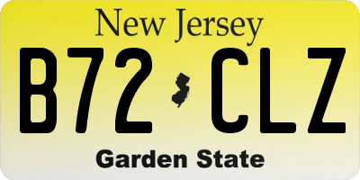 NJ license plate B72CLZ