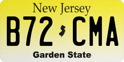 NJ license plate B72CMA