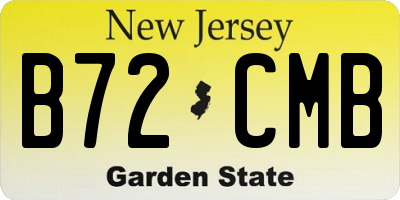 NJ license plate B72CMB