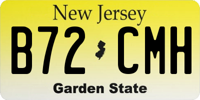 NJ license plate B72CMH