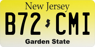 NJ license plate B72CMI
