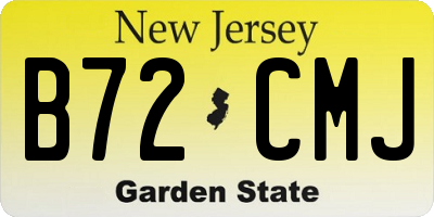 NJ license plate B72CMJ