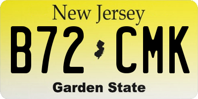 NJ license plate B72CMK