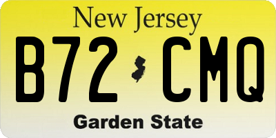 NJ license plate B72CMQ