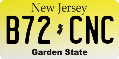 NJ license plate B72CNC