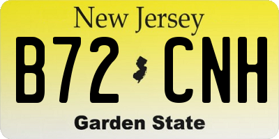 NJ license plate B72CNH