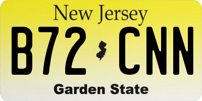 NJ license plate B72CNN