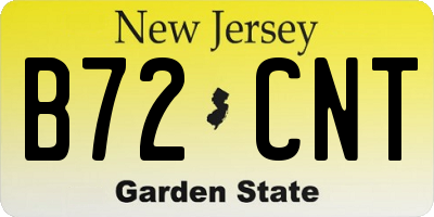 NJ license plate B72CNT