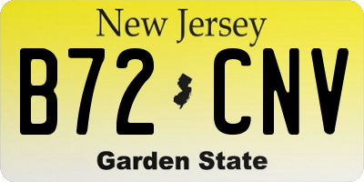 NJ license plate B72CNV