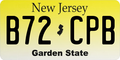 NJ license plate B72CPB