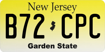 NJ license plate B72CPC