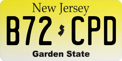 NJ license plate B72CPD