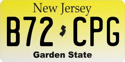 NJ license plate B72CPG