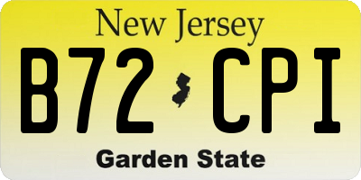 NJ license plate B72CPI