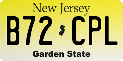 NJ license plate B72CPL