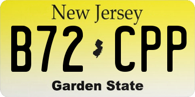 NJ license plate B72CPP