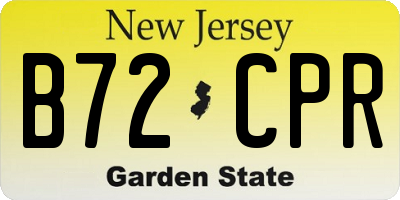NJ license plate B72CPR