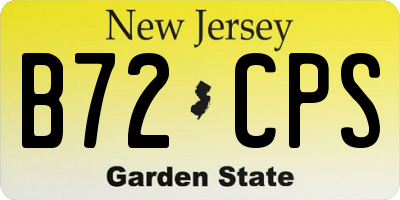 NJ license plate B72CPS