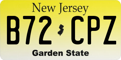 NJ license plate B72CPZ