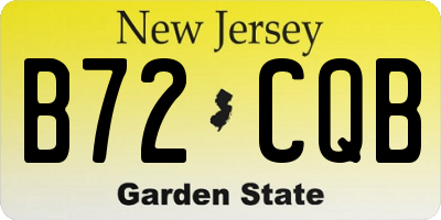 NJ license plate B72CQB