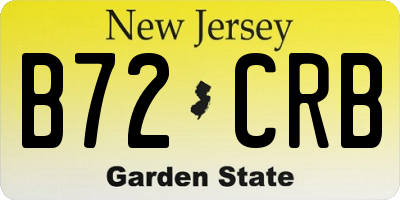 NJ license plate B72CRB