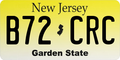 NJ license plate B72CRC